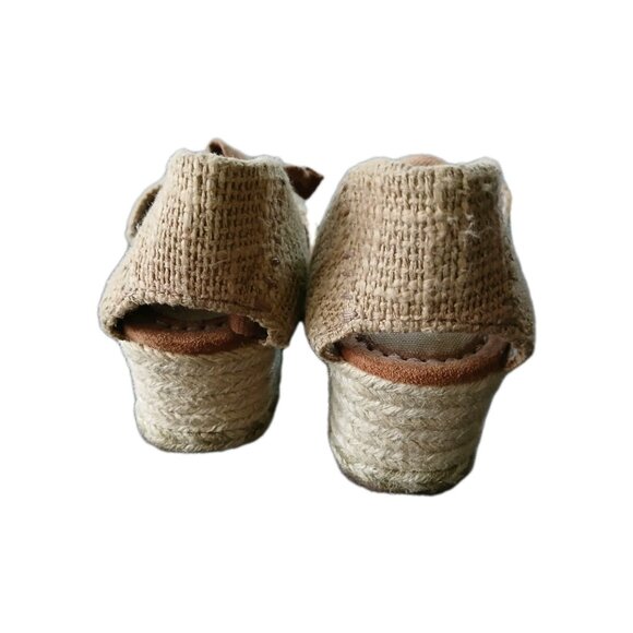 UGG Ankle Strap Wedge Espadrille Jute Platform Sandals Open Toe Womens 9 Boho - Picture 5 of 7